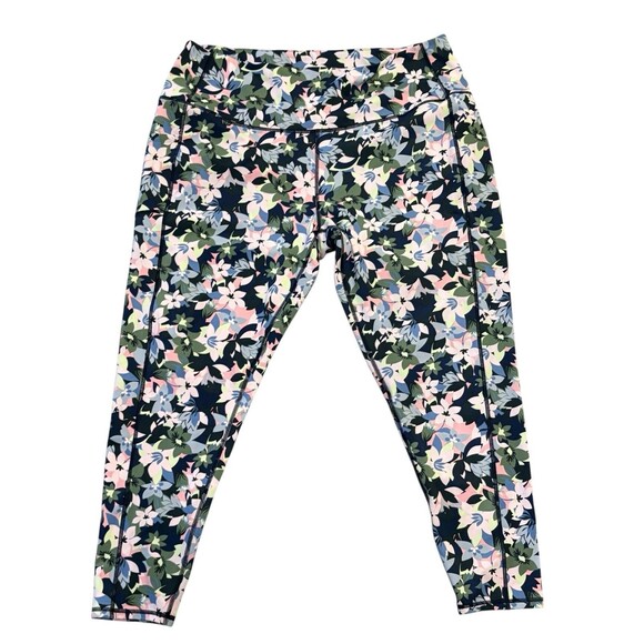 Vera Bradley Women’s 3XL Floral Yoga Stretch Pants W/ Cell Phone Pockets - Picture 1 of 3